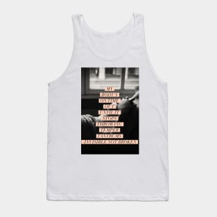 My body’s on time out until it stops throwing temper tantrums Pink typography reading black and white statue Tank Top